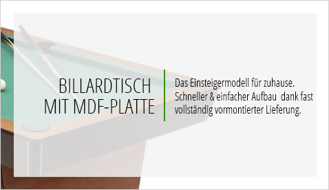 Billardtisch mit MDF-Platte